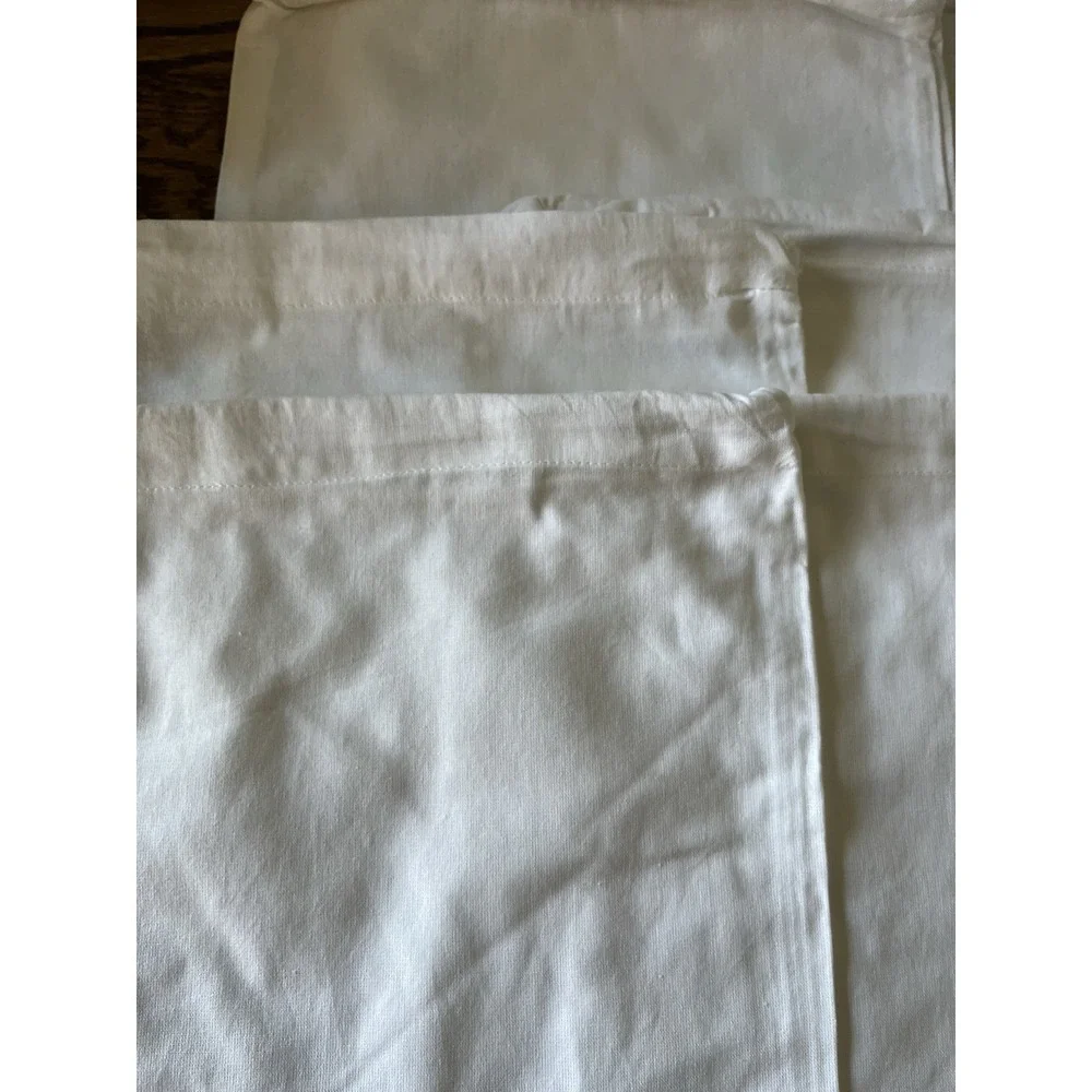 6 - 10 x 12 Cotton Fabric Drawstring Reusable Storage White Bags Craft Quilt‎